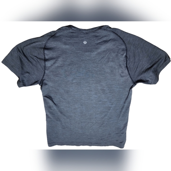 SET OF 2, Medium Lululemon Short Sleeve Tees, Blue and Black Heather - Picture 4 of 8